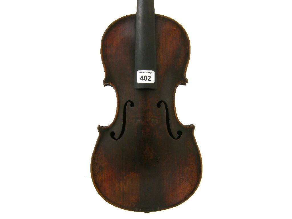 Appraisal: th century violin labelled Joseph Guarnerius cm case