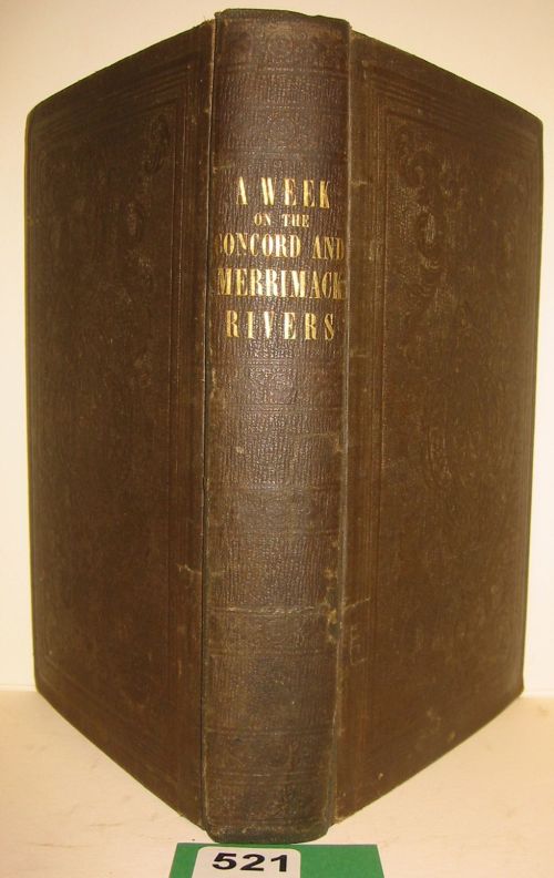 Appraisal: THOREAU HENRY DAVID A Week on the Concord and Merrimack