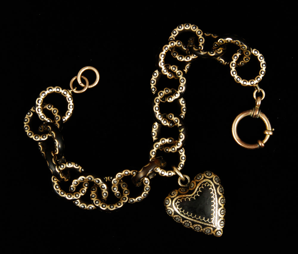 Appraisal: - th C K Gold and Tortoise Bracelet th century