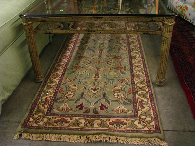 Appraisal: Kashan design Oriental Runner Greens x