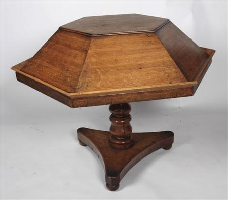 Appraisal: A Victorian oak reading table provenance the boardroom of Chambers