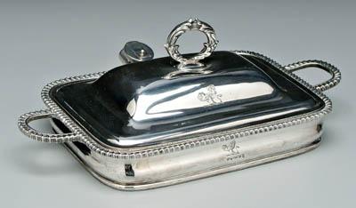 Appraisal: Matthew Boulton silver cheese dish rounded rectangular form with six