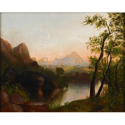 Appraisal: STYLE OF THOMAS COLE English American - Oil on canvas