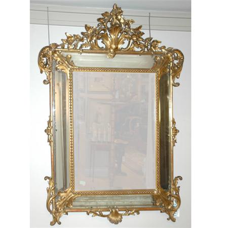 Appraisal: Louis XVI Style Gilt-Wood Mirror Estimate -