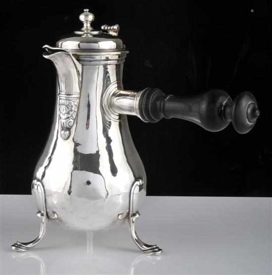 Appraisal: An th century continental silver coffee pot Makers mark S