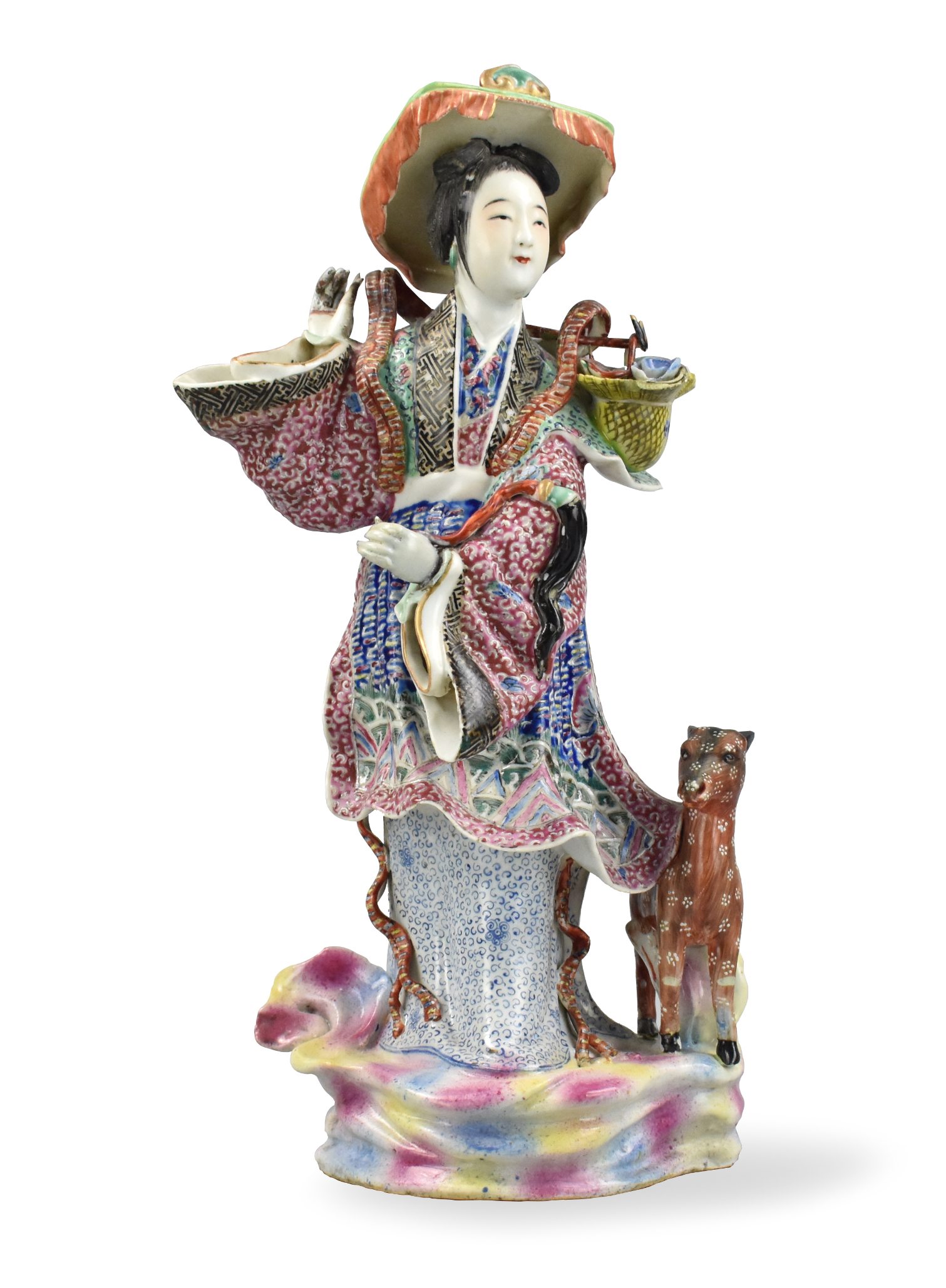 Appraisal: Chinese th C detailed and with flowing movement porcelain figure