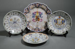 Appraisal: Four Piece Faience Delft Lot Grouping of four pieces of