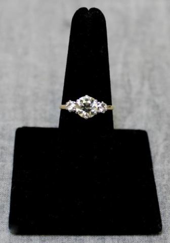 Appraisal: JEWELRY Ladies Diamond Engagement Ring Central old mine cut diamond