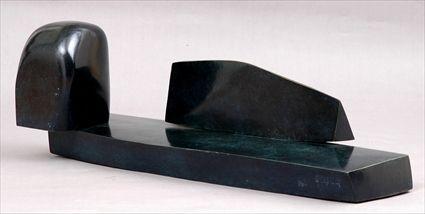 Appraisal: WILL HORWITT - UNTITLED Bronze with dark blue patina x