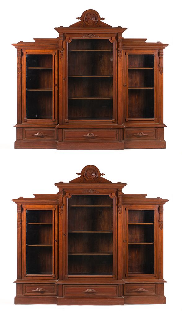 Appraisal: Pair of Victorian Door Bookcases Pair of Victorian Door Bookcases