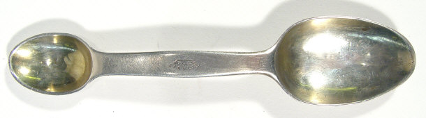 Appraisal: Victorian silver double ended medicinal spoon London cm in length