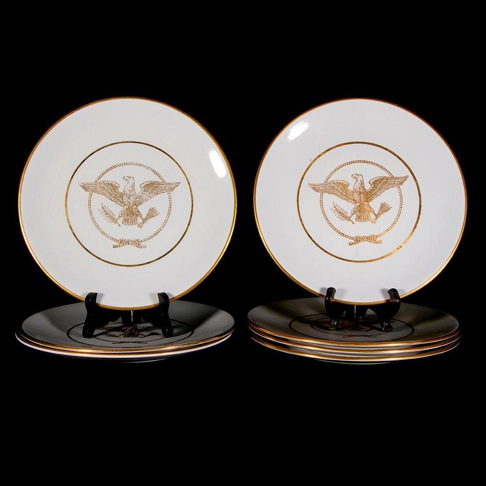 Appraisal: Ocean Liner Memorabilia United States Lines Gold Eagle Show Plates