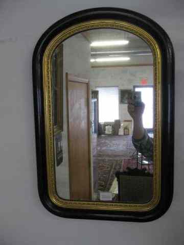 Appraisal: Victorian Mirror arch top faux grain painted with gilt liner