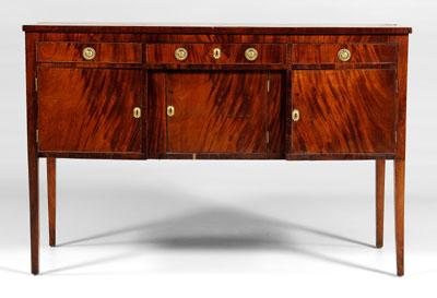 Appraisal: American Federal mahogany sideboard figured mahogany veneers with poplar secondary