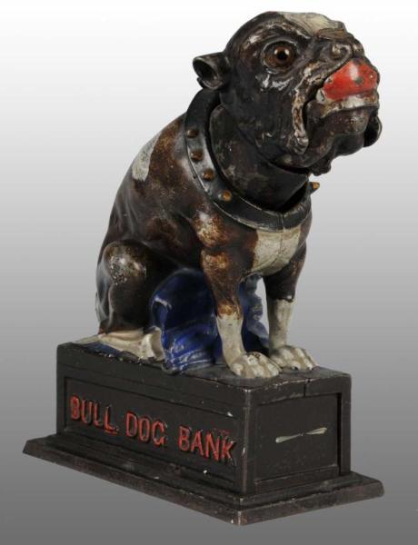 Appraisal: Cast Iron Bull Dog Mechanical Bank Description Manufactured by J