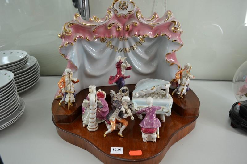 Appraisal: A PORCELAIN FIGURAL GROUP OF AN ORCHESTRA LA GRAZIOSA A