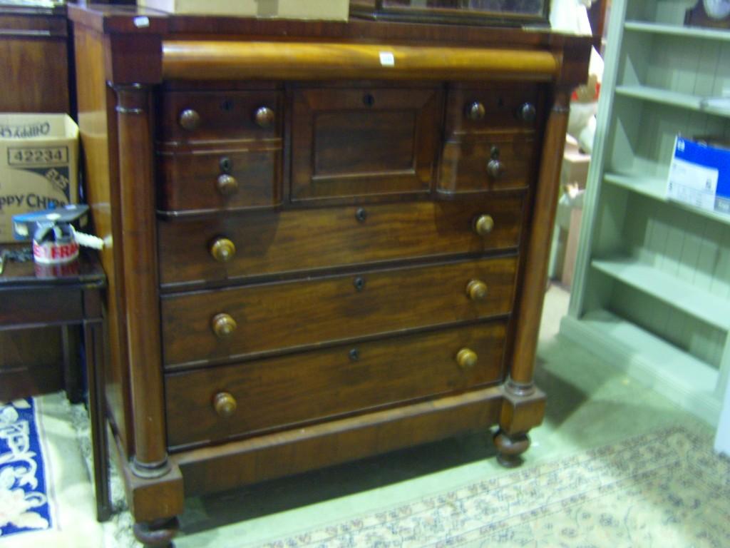 Appraisal: A Victorian mahogany Scottish chest fitted with an arrangement of