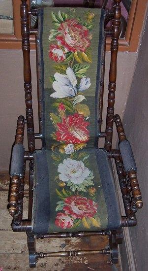 Appraisal: An American turned frame rocking chair