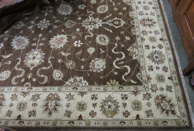 Appraisal: HAND KNOTTED ORIENTAL CARPET Persian Isfahan design overall scrolling floral