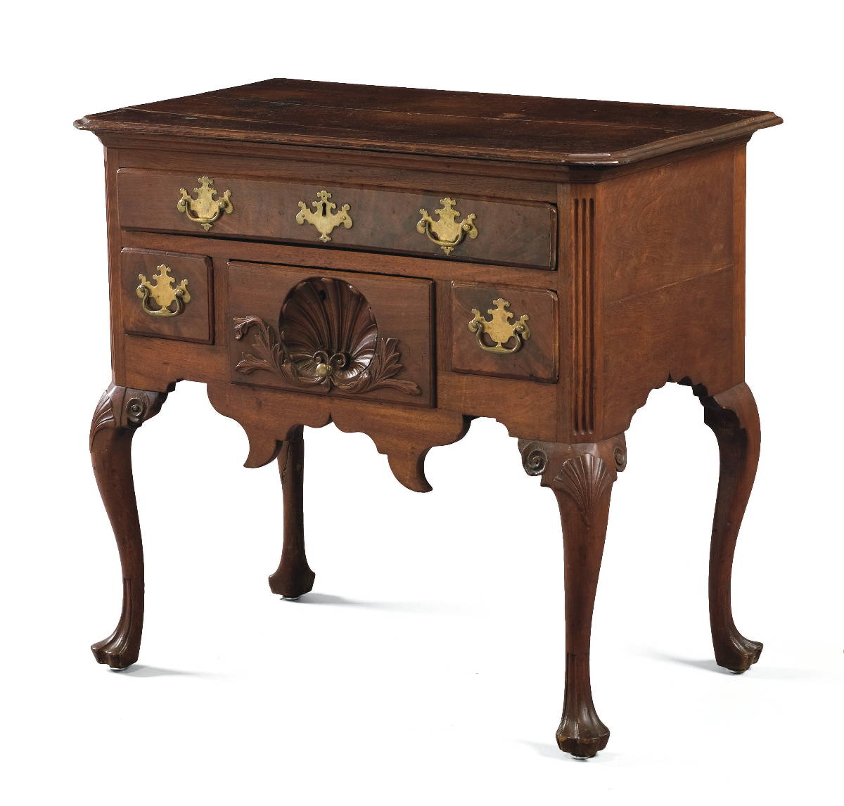 Appraisal: RARE MARYLAND OR PHILADELPHIA CHIPPENDALE CARVED WALNUT LOWBOY IN EARLY