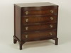 Appraisal: CHEST OF DRAWERS - Custom mahogany serpentine front knife edge