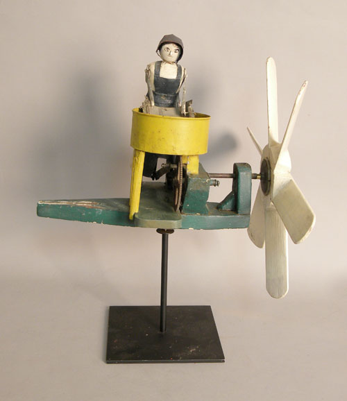 Appraisal: Washer Woman whirligig with painted surface losses h