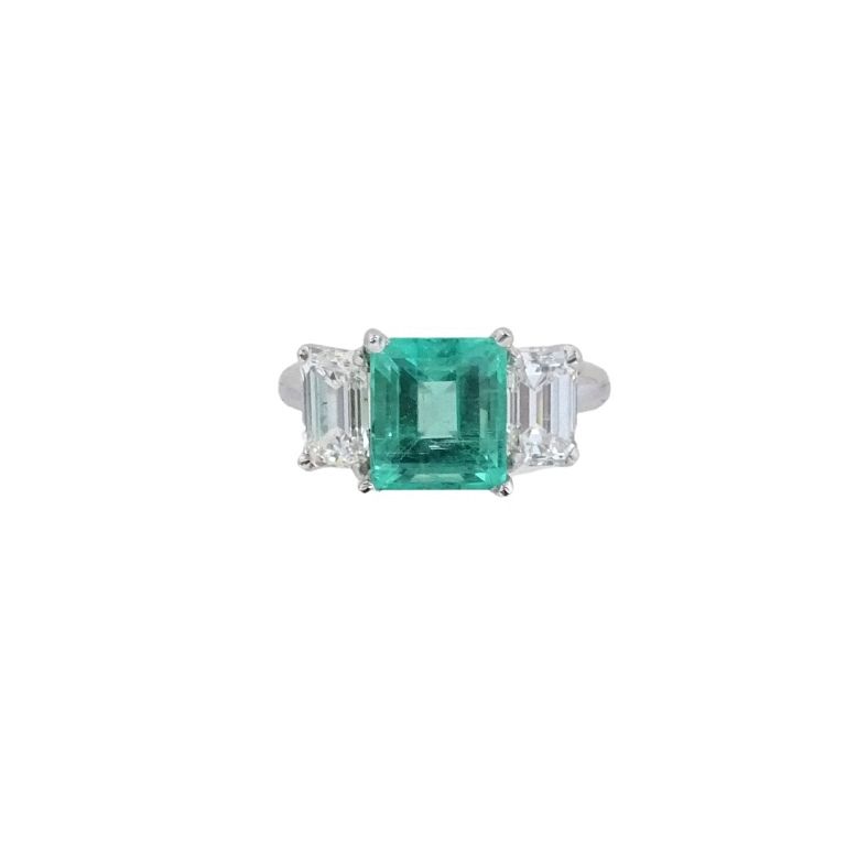 Appraisal: Emerald And Diamond Ring ct Emerald And tcw Diamond Ring