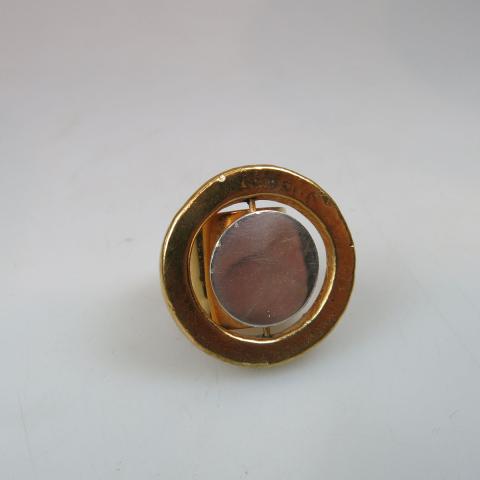 Appraisal: Jacob Hull Buch Diechmann Danish Gold Plated Ring with kinetic