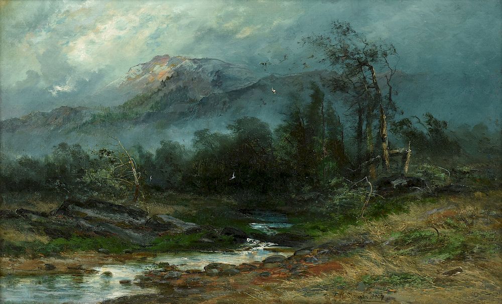 Appraisal: CHRISTOPHER HIGH SHEARER American - A PAINTING Landscape CHRISTOPHER HIGH