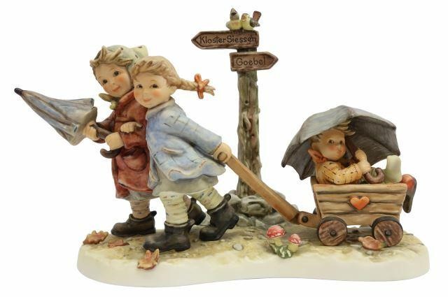 Appraisal: Hummel porcelain figural group Autumn Time M J Hummel Sonderausgabe