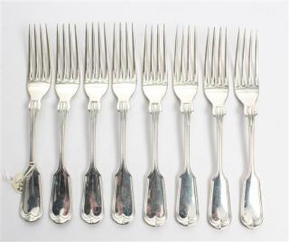 Appraisal: A Set of Eight American Silver Dinner Forks Frank W