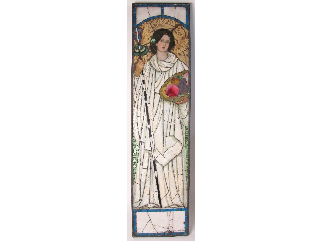 Appraisal: GEORGE HENRY WALTON - A mosaic allegorical panel representing Pomona