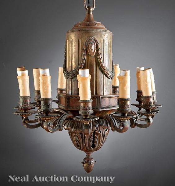 Appraisal: An American Patinated Bronze Miniature Sinumbra Lamp c William Carleton