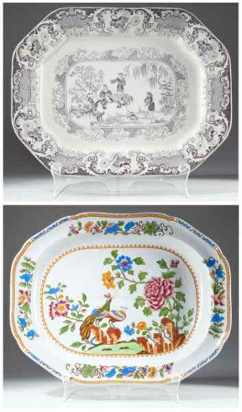 Appraisal: Two English Ironstone Platters th century the first by Copeland