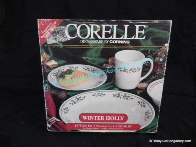 Appraisal: Corelle Winter Holly Boxed Set Still in box box is