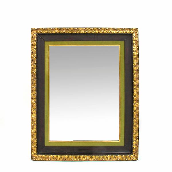 Appraisal: A Continental giltwood and mahogany wall mirror height ft in