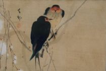 Appraisal: Japanese Watercolor ca Late th Century Original framed and sold