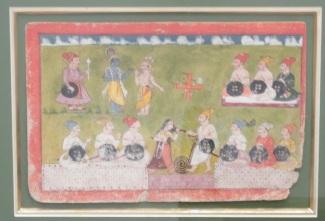 Appraisal: An Indian miniature painting an episode from the Mahabaharat Pandavas