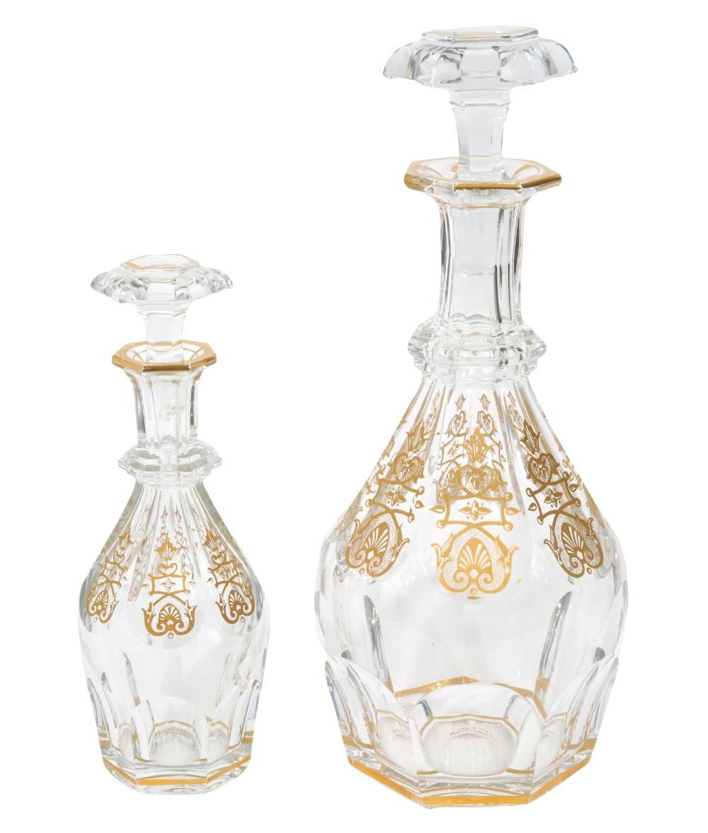 Appraisal: BACCARAT HARCOURT EMPIRE CRYSTAL DECANTERS Baccarat Harcourt Empire crystal decanters