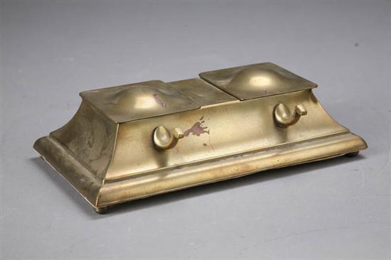 Appraisal: BRASS INKWELL Signed Bradley Hubbard on the inside under the