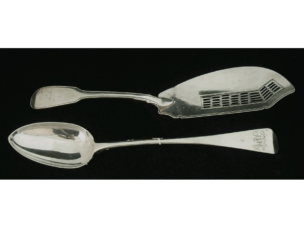 Appraisal: William IV Old English pattern basting spoon by Johnathan Hayne