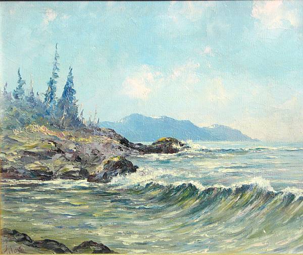 Appraisal: Jules B Dahlager American - Alaska's Rocky Shore Line near