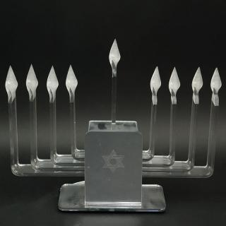 Appraisal: Contemporary Lucite Electric Menorah Contemporary Lucite Electric Menorah Unsigned Not