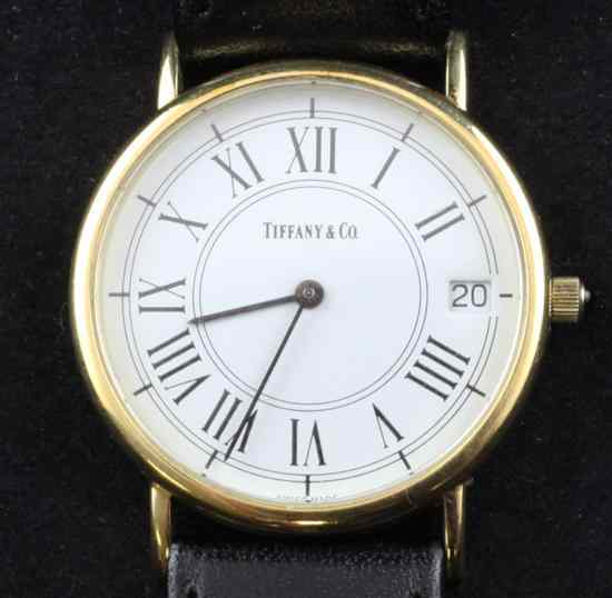 Appraisal: A Tiffany Co ct gold quartz dress wrist watch with