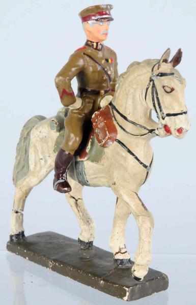 Appraisal: Lineol cm Mounted Belgian King Figure of Belgian King on