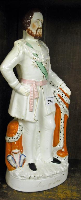 Appraisal: Staffordshire figure of 'The Prince of Wales' standing by an