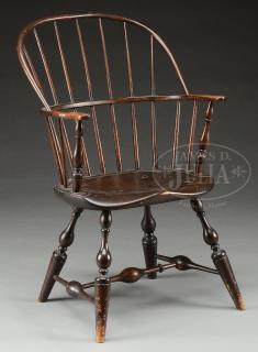 Appraisal: RARE NEW YORK CITY SACK-BACK WINDSOR ARMCHAIR Late th century