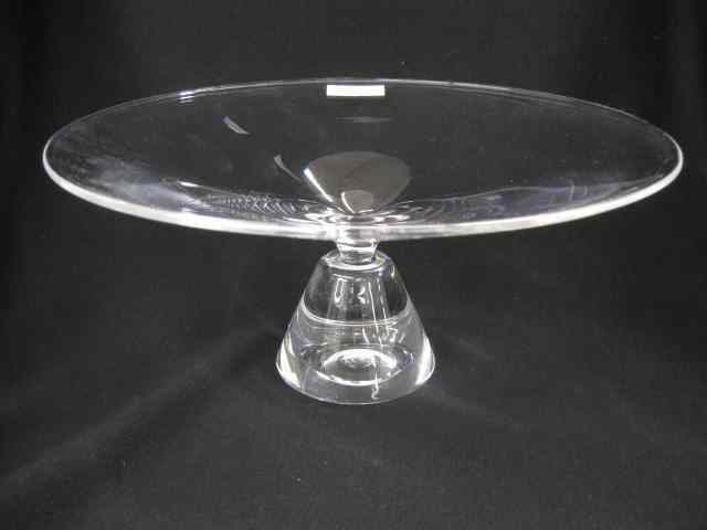 Appraisal: Steuben Crystal Centerpiece pedestal base '' diameter '' tall signed