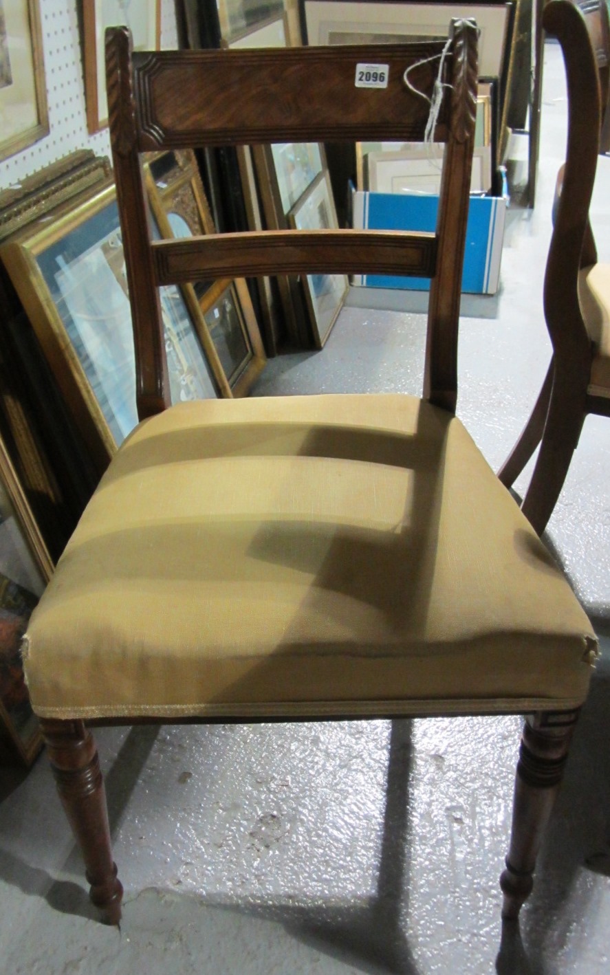 Appraisal: A set of four th century bar back dining chairs