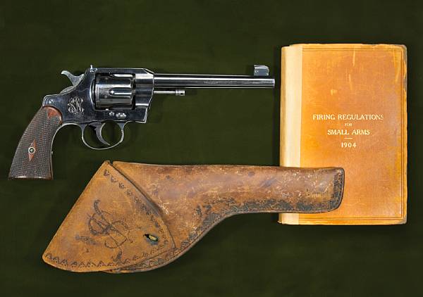 Appraisal: A rare factory monogrammed Colt Officer's Target Model double action